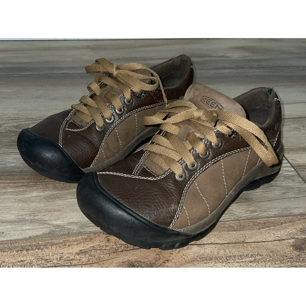 Keen Womens‎ Size 6 Presidio Cascade Brown Leather Lace Up Shoes Hiking